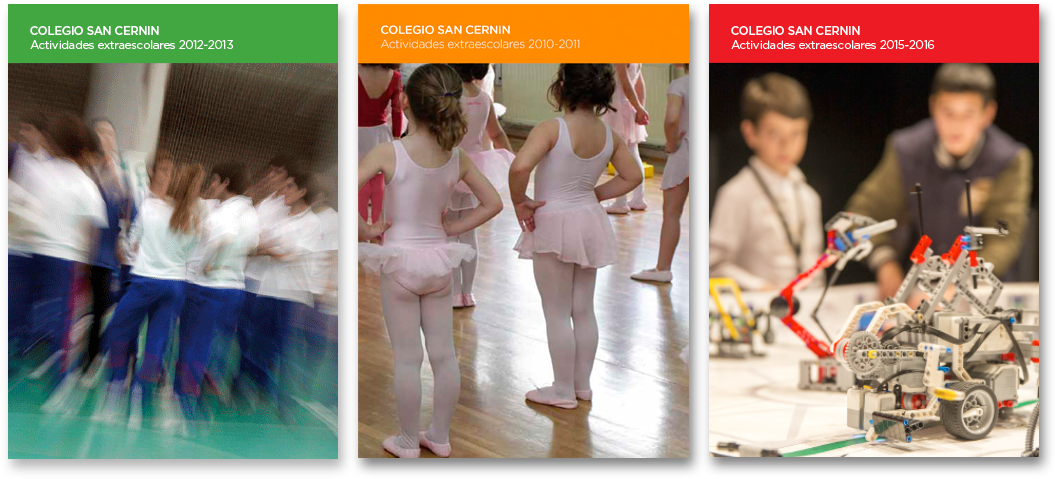 Diseño folleto colegio extraescolares