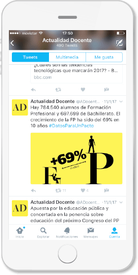 Publicación twitter revista digital