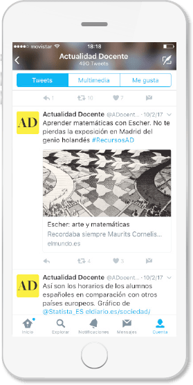 Redes sociales Twitter Actualidad Docente