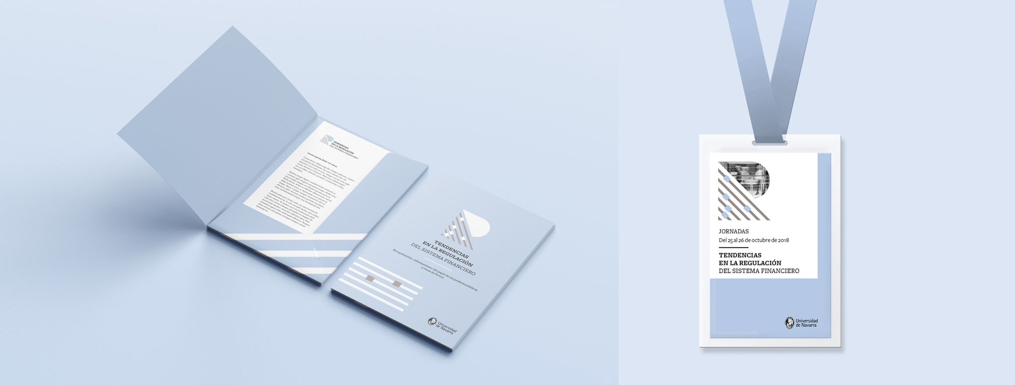 Diseño acreditación evento en Pamplona