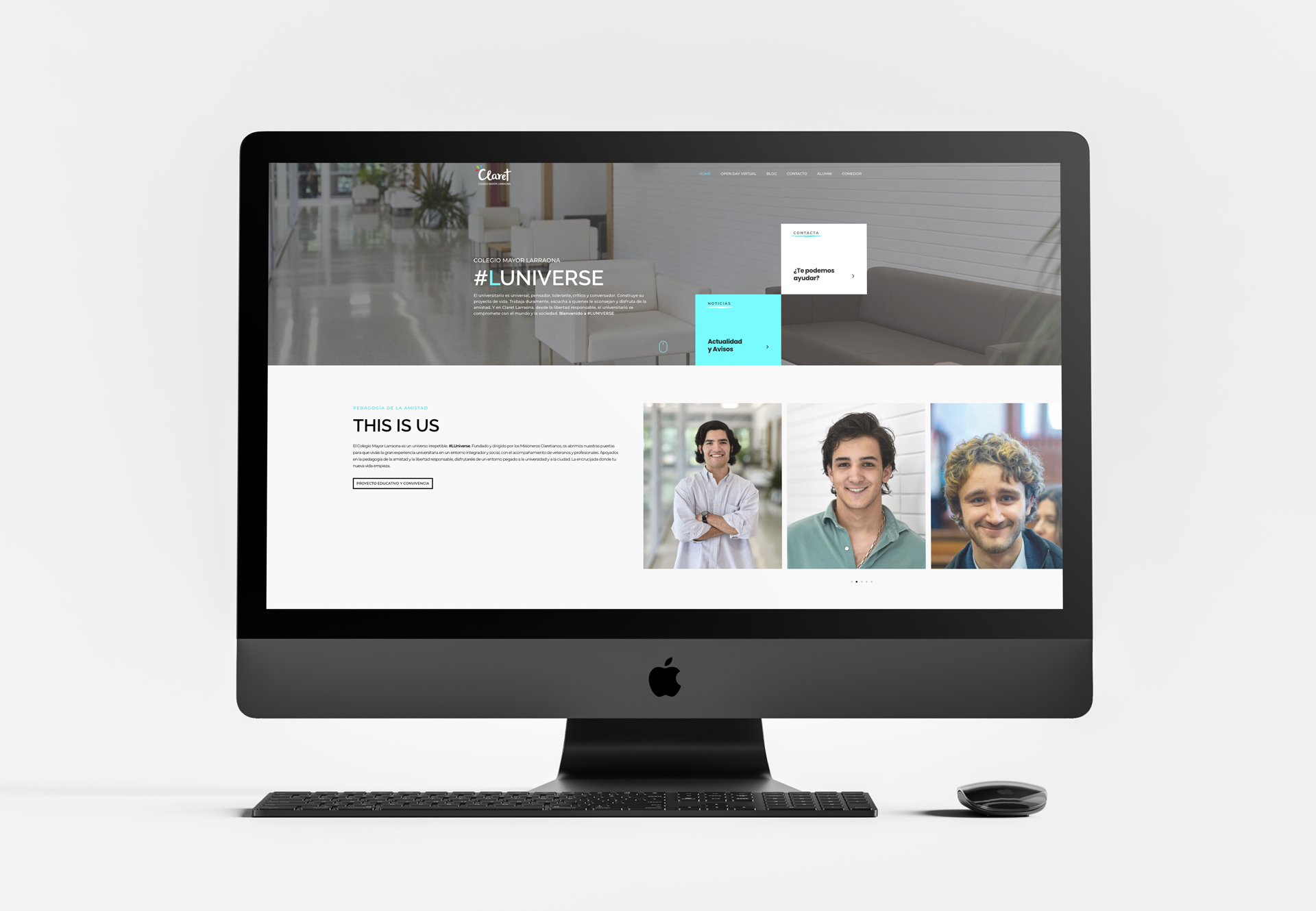 Página de inicio web universitaria