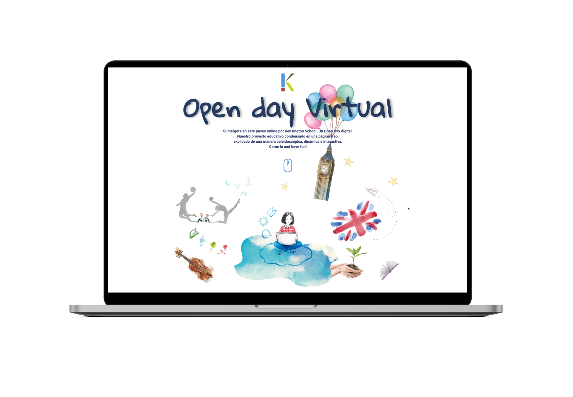 diseño web open day virtual