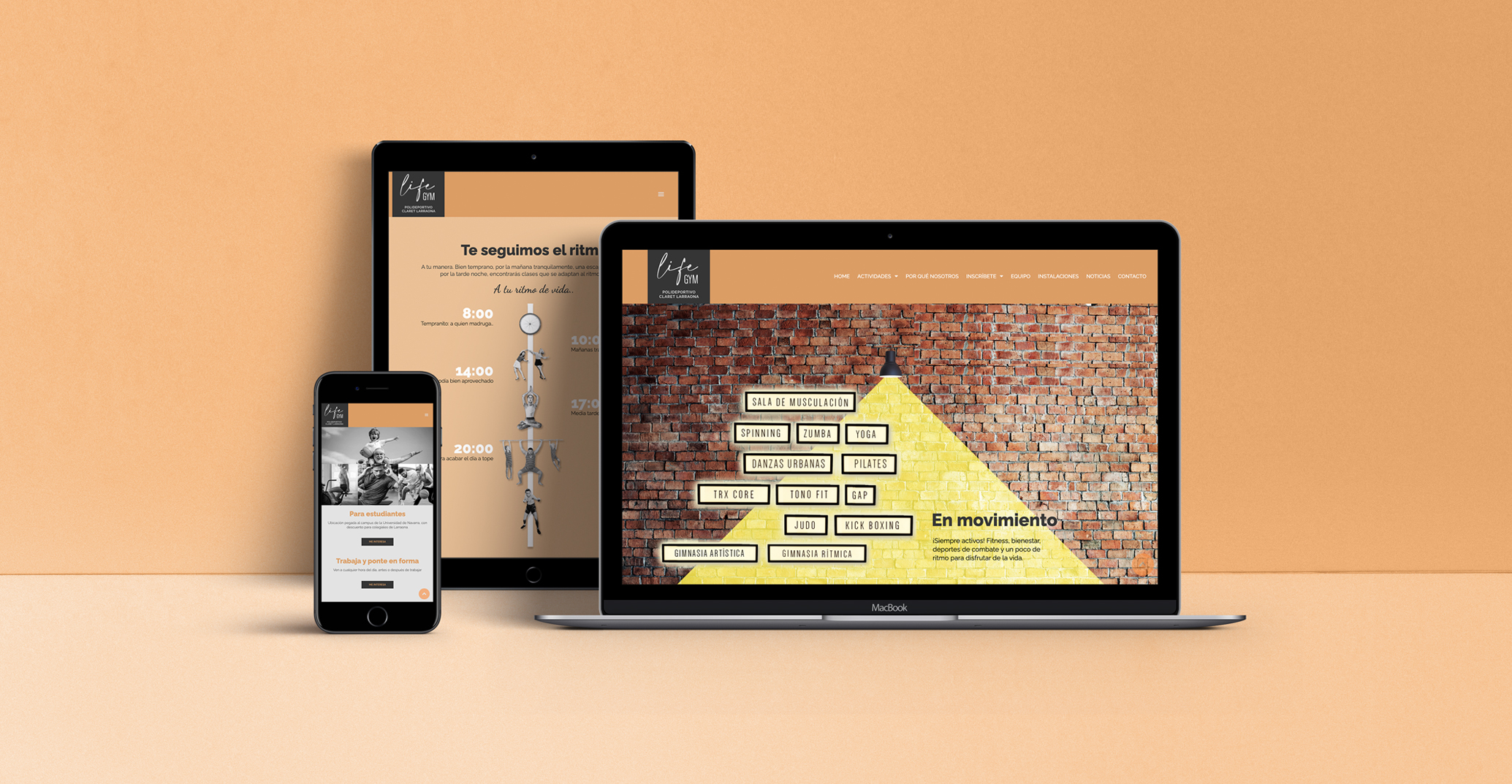 diseño web para un gimnasio
