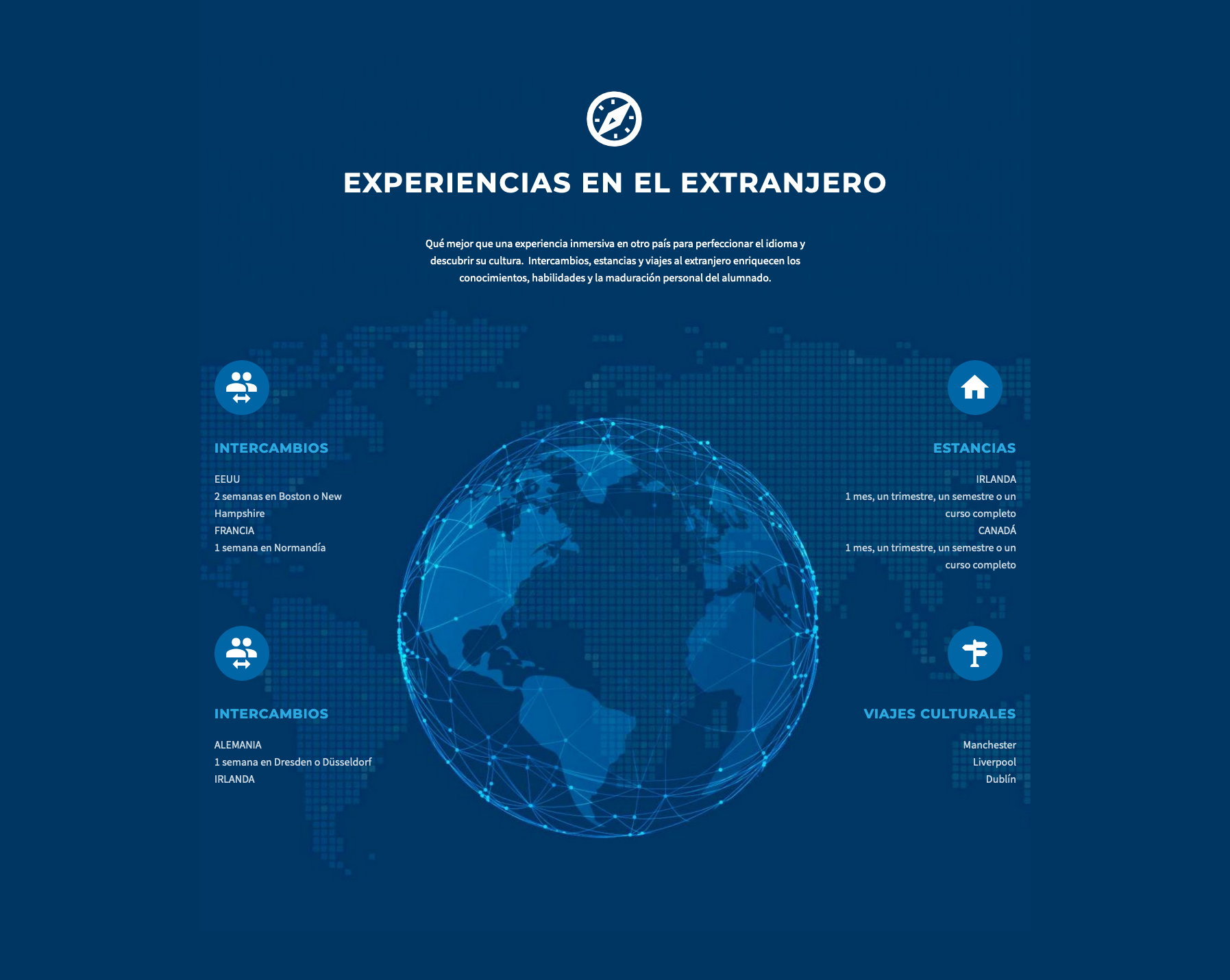 Diseño de mapa en la web de un colegio