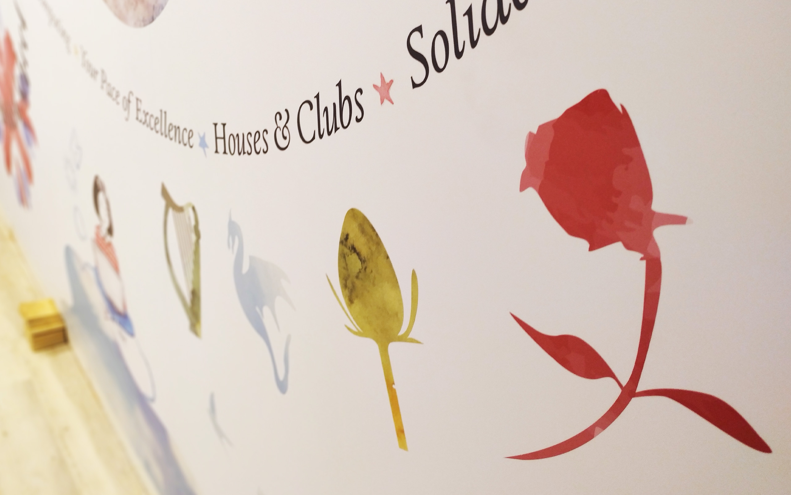 detalle de gráfico de decoración corporativa