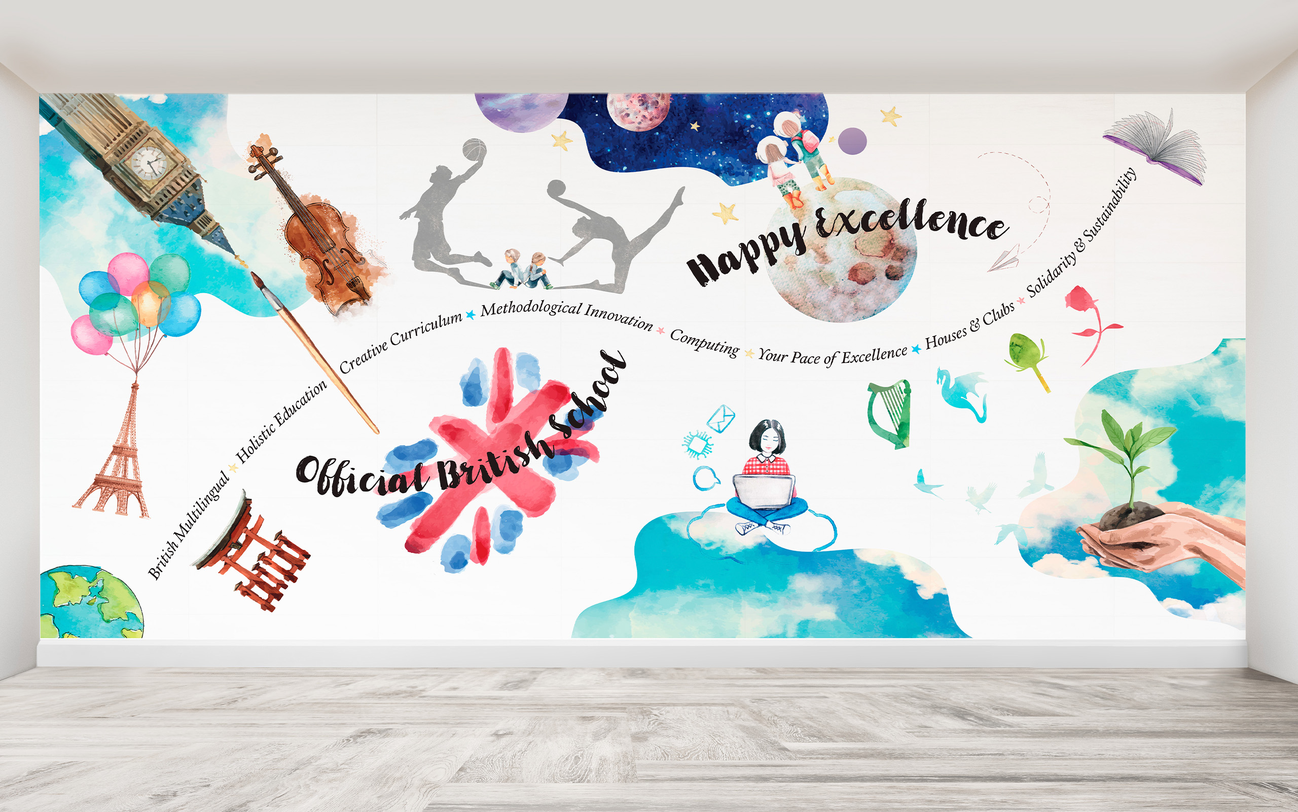 mural diseñado para un colegio