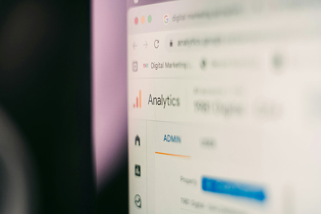 página de google analytics para medición de seo