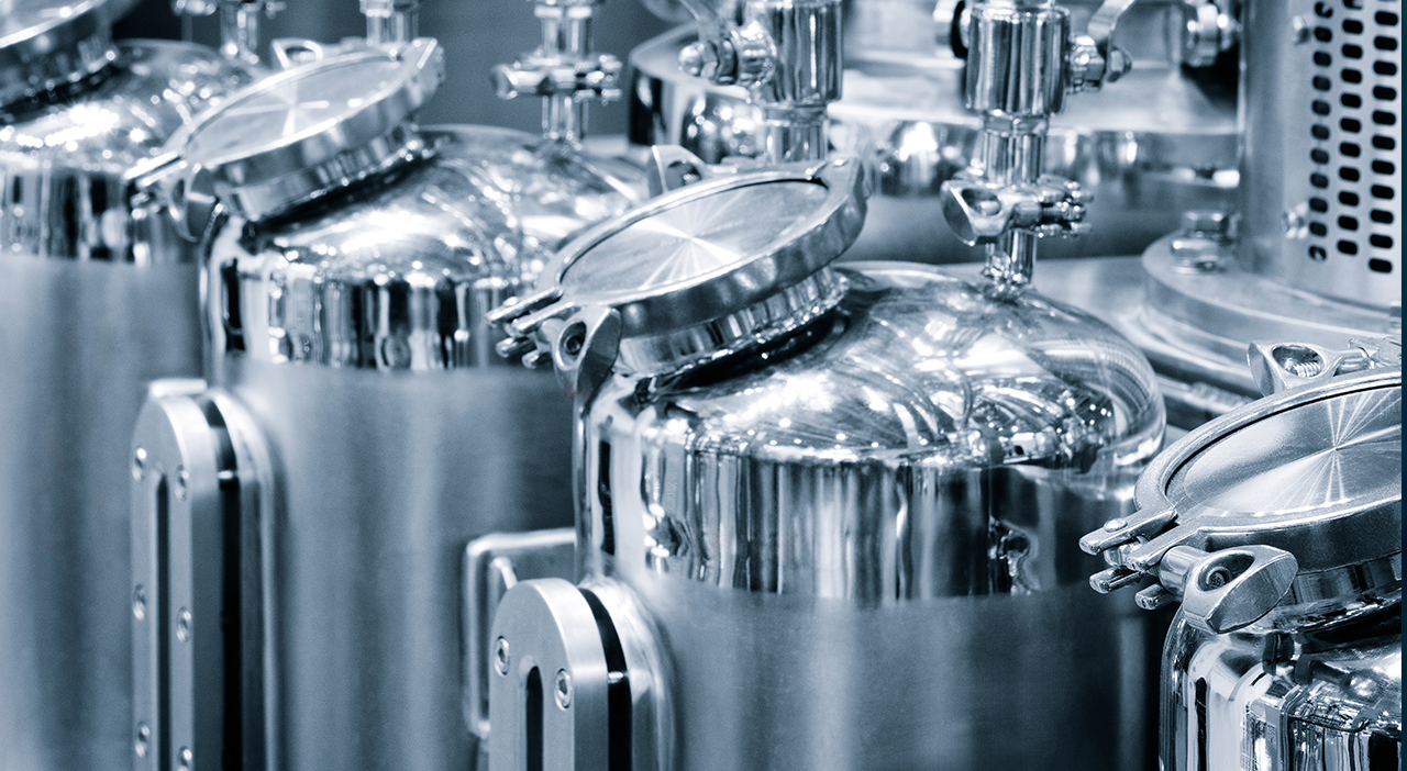 Equipos de producción industrial en acero inoxidable para biotecnología
